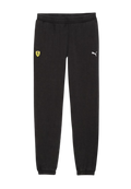 Black motorsport-inspired logo jogger pants with cuffed legs