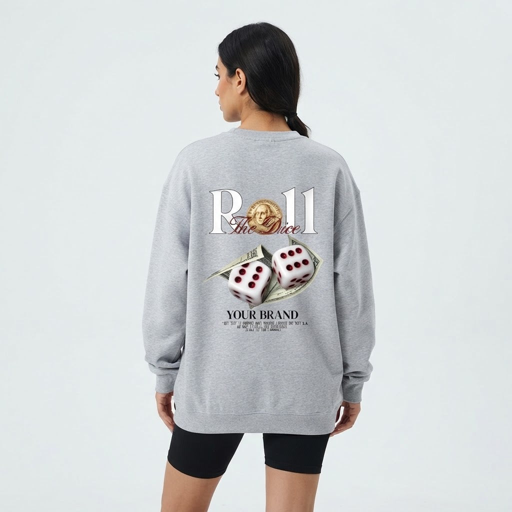 Roll The Dice Graphic Crewneck Sweatshirt