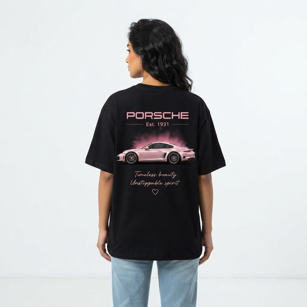 Custom Car Graphic Cotton T-Shirt