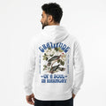 White Gratitude Bird Graphic Hoodie