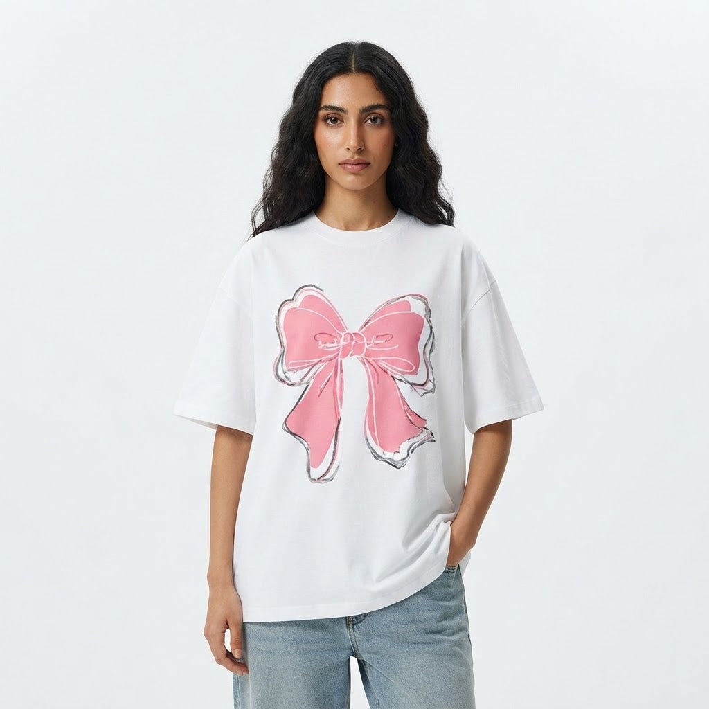Bow Tie Custom Cotton T-Shirt