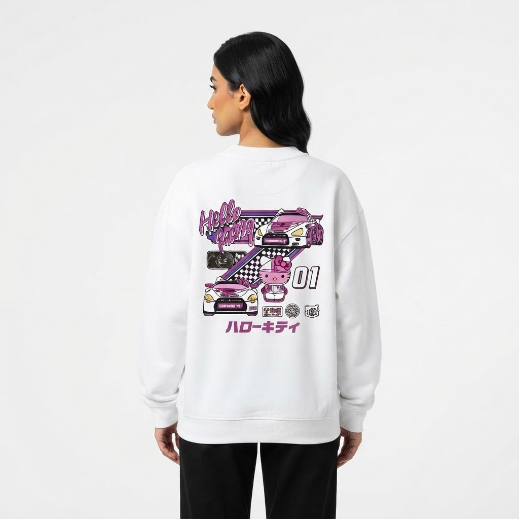 Racing Cat Graphic Crewneck