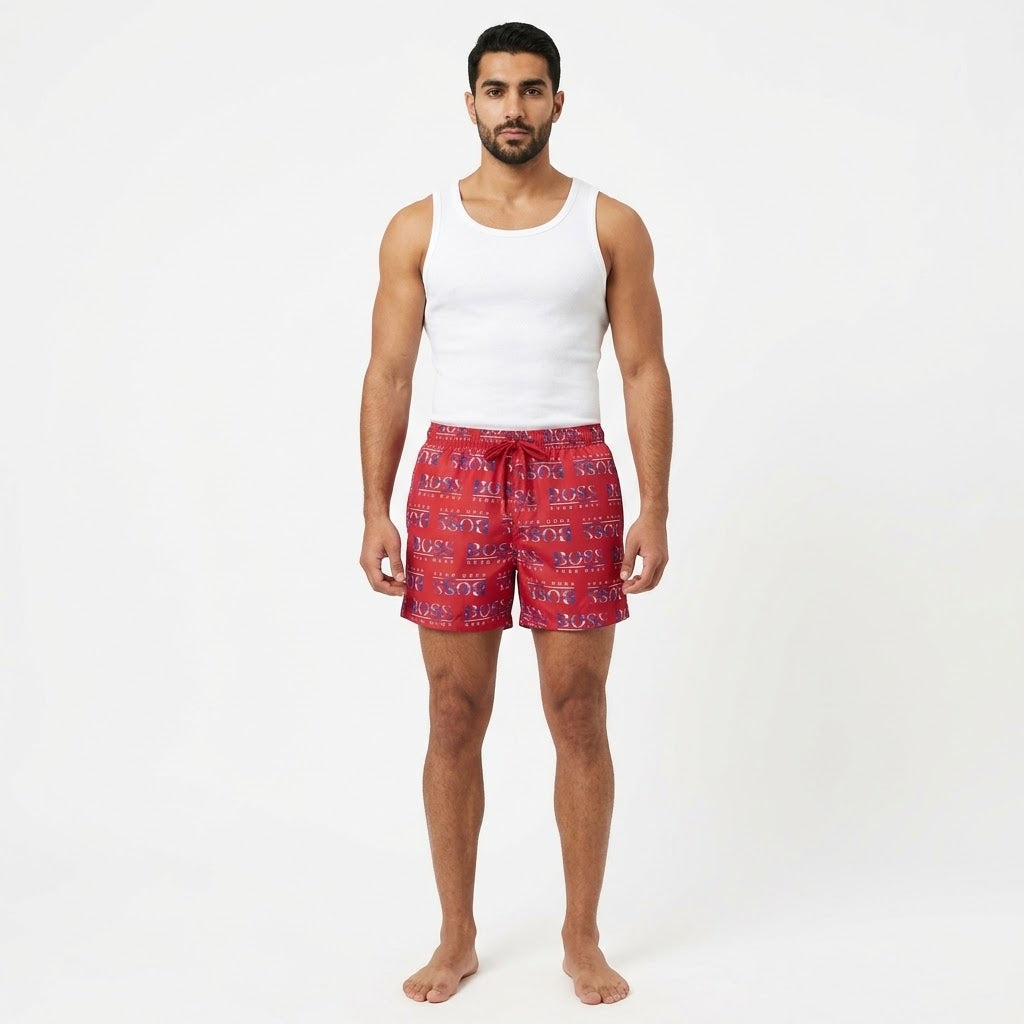 Monogram Pattern Swim Shorts