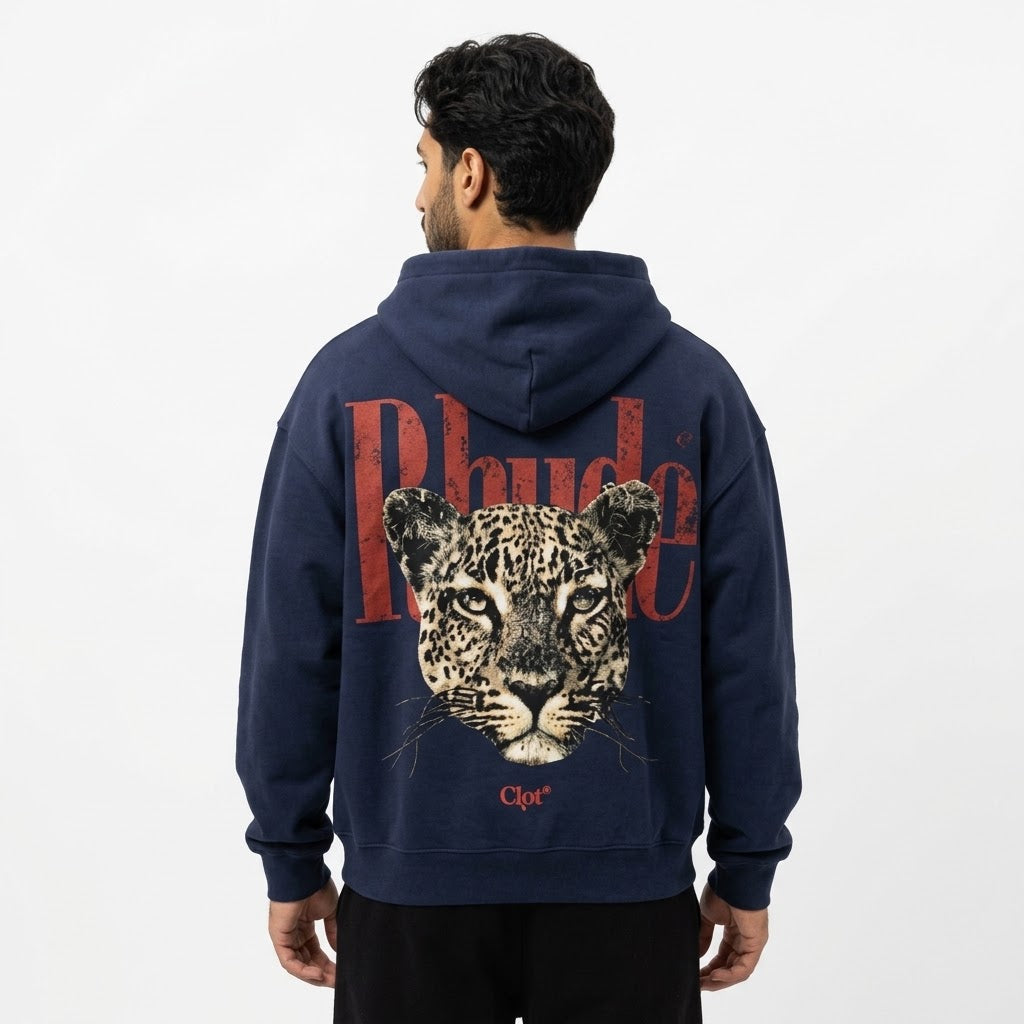 Rhude Leopard Zip-Up Hoodie