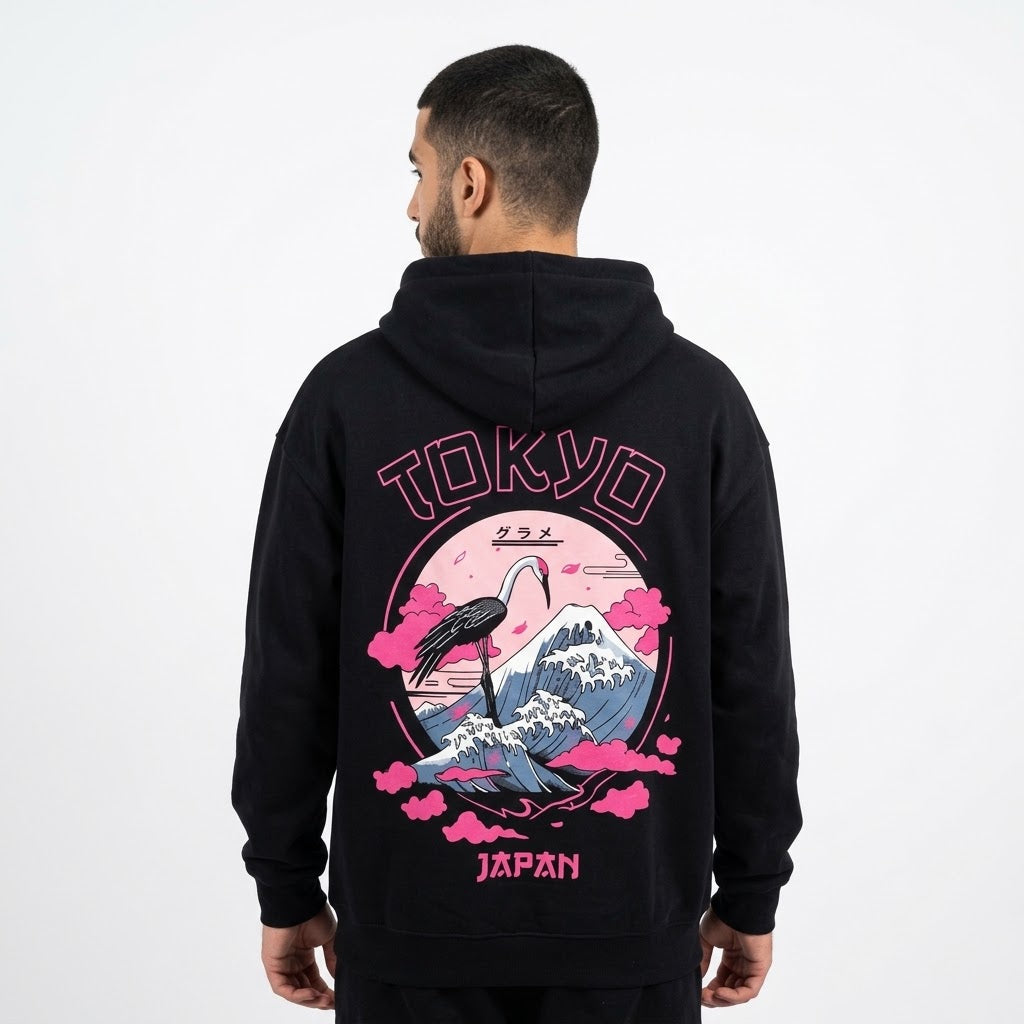 Tokyo Flamingo Japan Graphic Hoodie