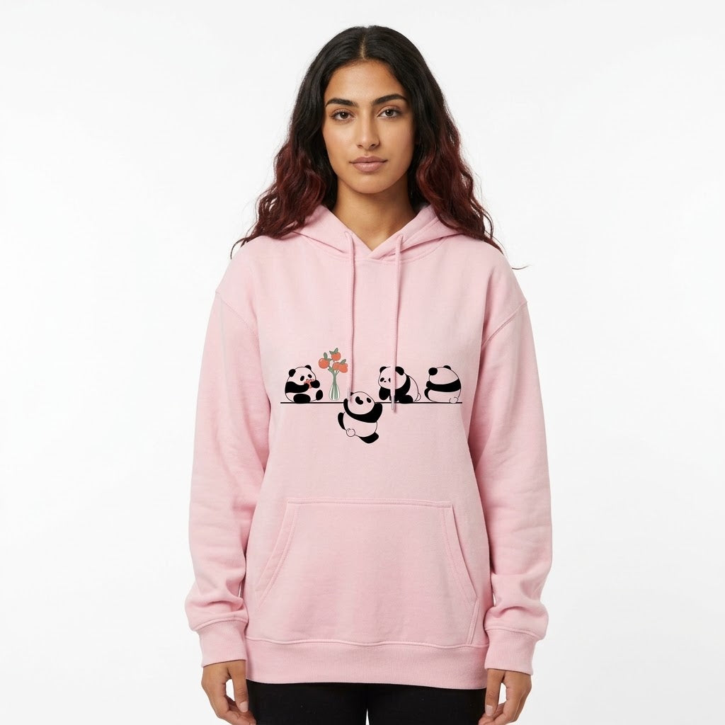 Panda Theme Premium Fleece Hoodie