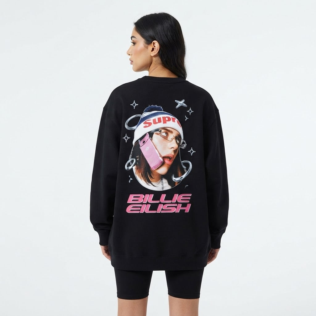 Graphic Print Crewneck Sweatshirt
